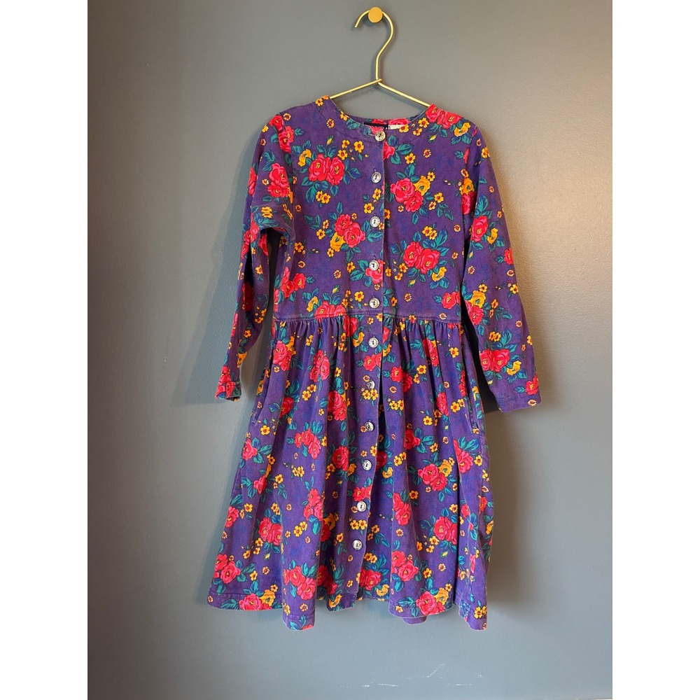 Vintage‎ Genuine Girl purple floral dress